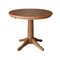 International Concepts Round 36 in Round Top Pedestal Table with 12 in Leaf, 30.1 in H, Distressed Oak, 36 in W, 48 in L K42-36RXT-27B - alternate 1